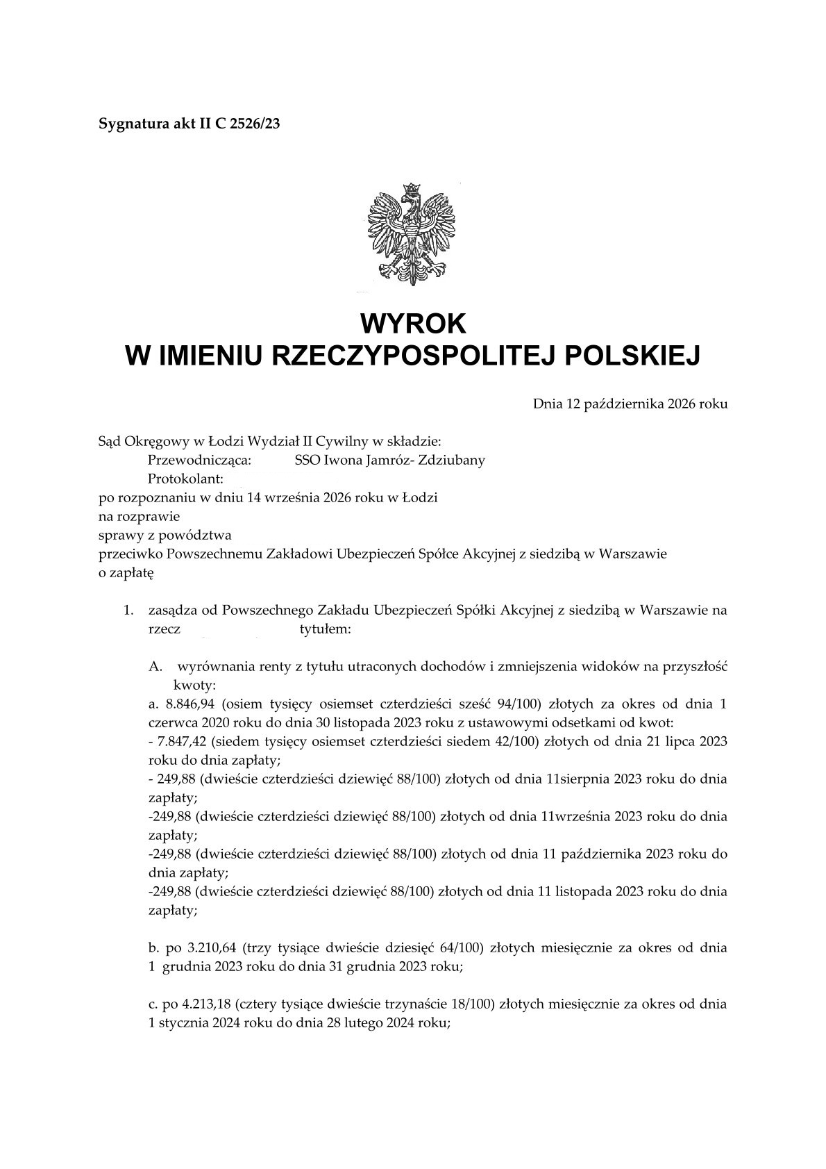 Renta odszkodowawcza